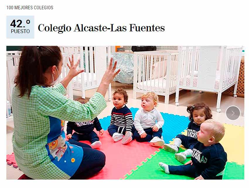 Alcaste-Las Fuentes, de nuevo entre los 100 mejores colegios de España